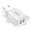 Choetech kétportos hálózati töltő adapter 2 x USB-A 10W 2A fehér (C0030) thumbnail