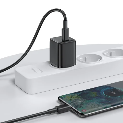 Joyroom hálózati töltő adapter USB Type C PD töltő 25W EU dugó fekete (L-P251) - 5