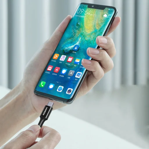 Ugreen töltő- és adatkábel USB Type C - USB Type C PD 100W 5A 2m fehér (US300) - 13