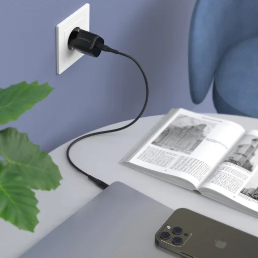 Choetech GaN hálózati töltő adapter Type C PD 30W fekete (PD5007) - 5