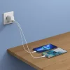 Duzzona hálózati töltő adapter 30W PD QC3.0 USB Type C / USB fehér thumbnail