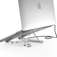 Choetech HUB-M43 7 az 1-ben laptop állvány HUB Type-C-HDMI (4K/30Hz/USB-A*2/Type-C Data/SD/TF PD töltővel, fekete