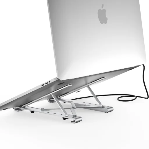 Choetech HUB-M43 7 az 1-ben laptop állvány HUB Type-C-HDMI (4K/30Hz/USB-A*2/Type-C Data/SD/TF PD töltővel, fekete - 2