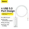 Baseus adapter HUB Type C 4xUSB 3.0 1 méter kábellel fehér thumbnail