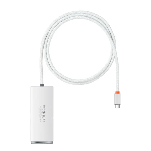 Baseus adapter HUB Type C 4xUSB 3.0 1 méter kábellel fehér - 1