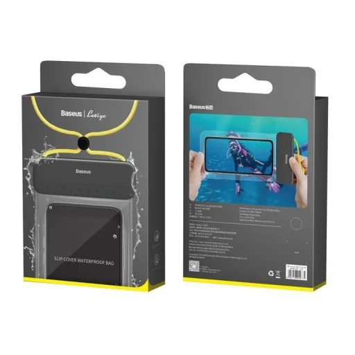 Baseus vízálló telefontok IPX8 7,2' szürke-sárga (ACFSD-DGY) - 3