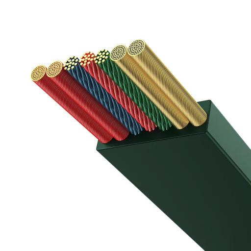 Baseus Bright Mirror2 3 az 1-ben kábel Type C - Type C, micro USB, Lightning 100W 1.1 m zöld - 11