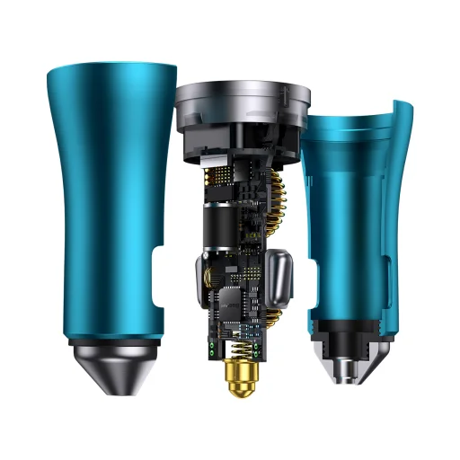 Baseus Golden Contactor Pro autós töltő 2xType C QC PD 40W kék - 3