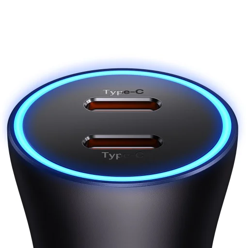 Baseus Golden Contactor Pro autós töltő 2xType C QC PD 40W sötétszürke - 4