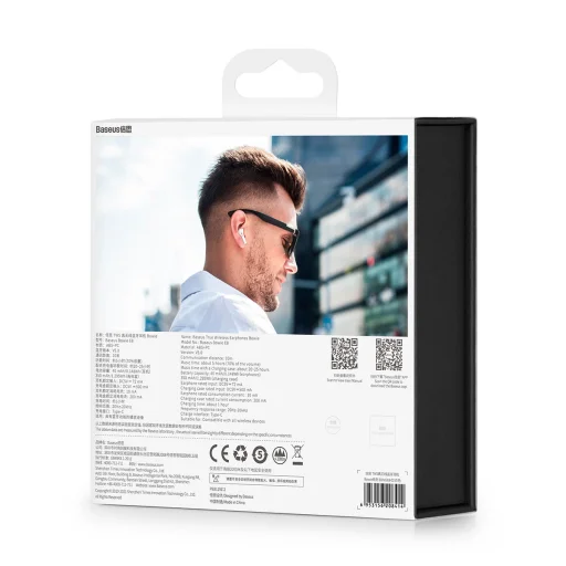 Baseus TWS Bowie E8 bluetooth fülhallgató fehér - 4
