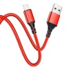 Borofone BX54 Ultra Bright USB - Lightning kábel 2.4A 1m piros thumbnail