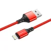 Borofone BX54 Ultra Bright USB - Lightning kábel 2.4A 1m piros thumbnail