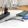Borofone BX72 4 az 1-ben USB - 2xType C, micro USB, Lightning kábel 2A 1 m fekete thumbnail
