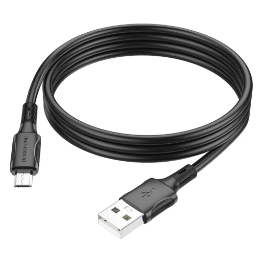 Borofone Succeed BX80 USB - microUSB kábel 2.4A 1m fekete - 3