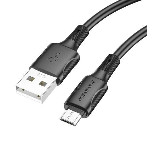 Borofone Succeed BX80 USB - microUSB kábel 2.4A 1m fekete - 1