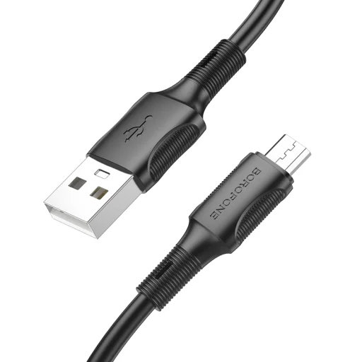 Borofone Succeed BX80 USB - microUSB kábel 2.4A 1m fekete - 2