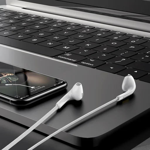 Borofone Sonido BM55 Fülhallgató Mikrofonnal fehér 3.5mm jack - 3