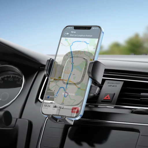 Borofone BH69 autós telefontartó szellőzőrácsra fekete - 6