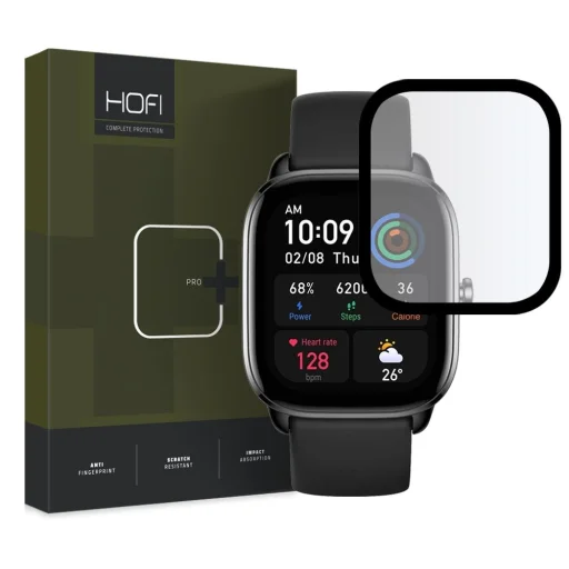Amazfit GTS 4 Mini Hofi Pro+ Hybrid temperált üvegfólia fekete - 1