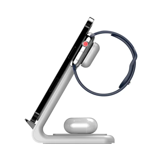 Tech-Protect QI 15W-A20 3 az 1-ben vezeték nélküli töltő fehér - 8