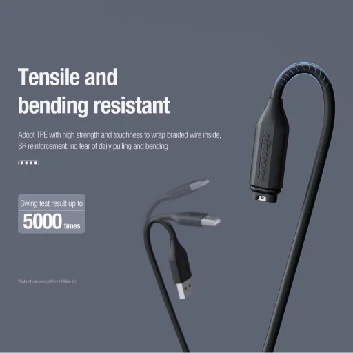 Garmin Watch Nillkin USB adat- és töltőkábel fekete - 1