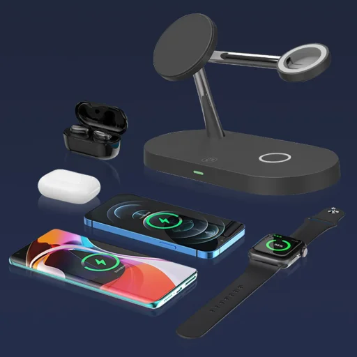 Tech-Protect A14 3 az 1-ben vezeték nélküli töltőállomás MagSafe kompatibilis fekete - 5