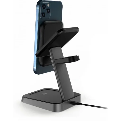 Tech-Protect W68 3 az 1-ben vezeték nélküli töltőállomás MagSafe kompatibilis fekete - 7