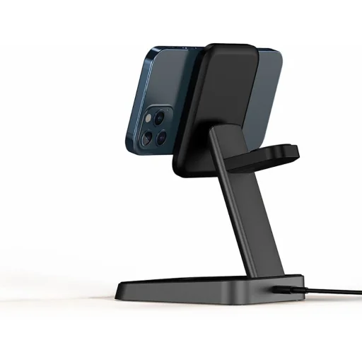 Tech-Protect W68 3 az 1-ben vezeték nélküli töltőállomás MagSafe kompatibilis fekete - 4