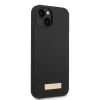 iPhone 14 Plus Guess Silicone Metal Logo MagSafe kompatibilis tok fekete (GUHMP14MSBPLK) thumbnail