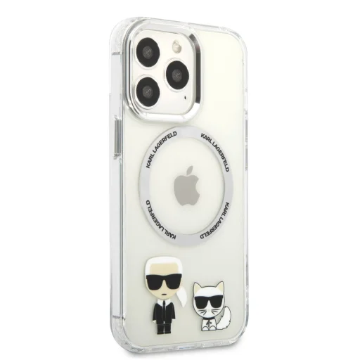 iPhone 13 Pro Karl Lagerfeld Karl és Choupette MagSafe kompatibilis tok átlátszó (KLHMP13LHKCT) - 4