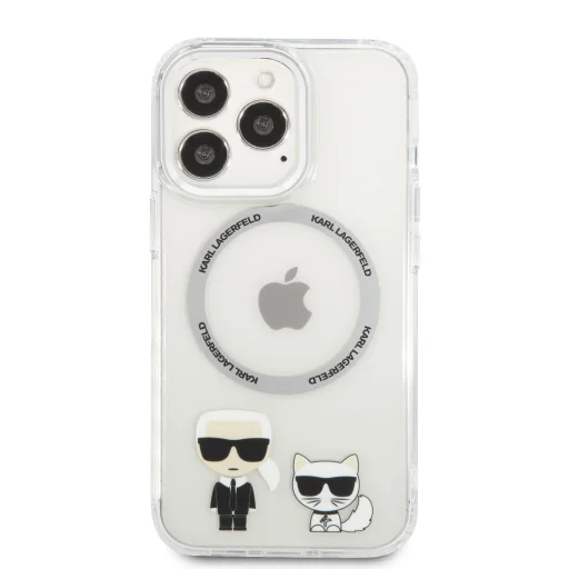 iPhone 13 Pro Karl Lagerfeld Karl és Choupette MagSafe kompatibilis tok átlátszó (KLHMP13LHKCT) - 6