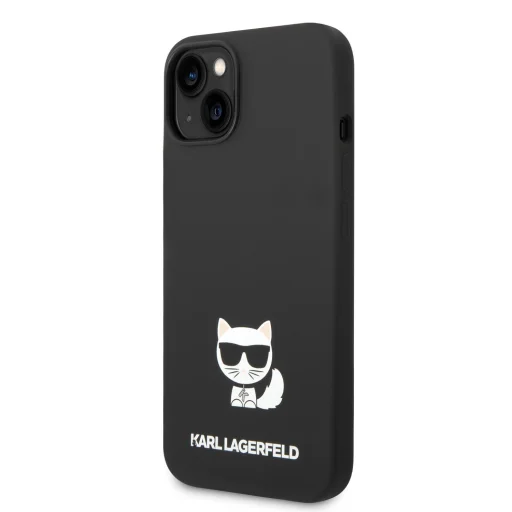 iPhone 14 Plus Karl Lagerfeld Choupette szilikon tok fekete (KLHCP14MSLCTBK) - 1
