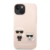 iPhone 14 Plus Karl Lagerfeld Liquid Silicone Karl és Choupette MagSafe kompatibilis tok rózsaszín (KLHMP14MSSKCI) thumbnail