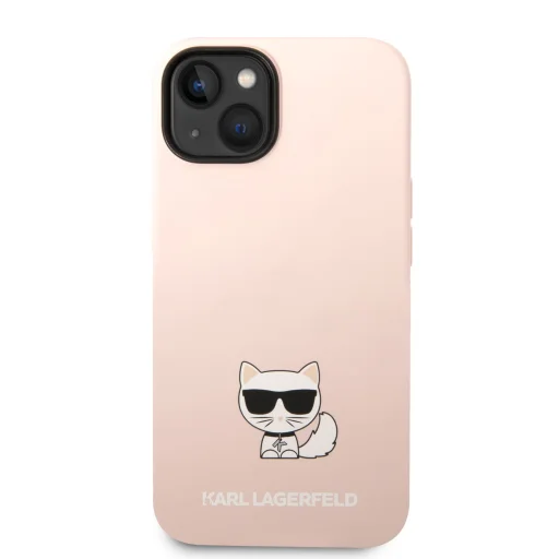 iPhone 14 Plus Karl Lagerfeld Choupette szilikon tok rózsaszín (KLHCP14MSLCTPI) - 2