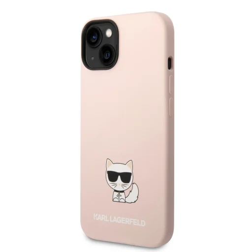 iPhone 14 Plus Karl Lagerfeld Choupette szilikon tok rózsaszín (KLHCP14MSLCTPI) - 1
