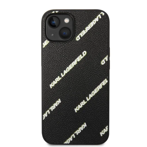 iPhone 14 Plus Karl Lagerfeld PU Grained Leather Logomania tok fekete (KLHCP14MPGMLKFK) - 6