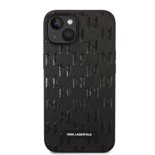 iPhone 14 Plus Karl Lagerfeld Saffiano Monogram tok fekete (KLHCP14MSAKLHPK) - 4