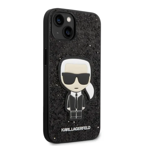 iPhone 14 Plus Karl Lagerfeld Glitter Flakes Ikonik tok fekete (KLHCP14MGFKPK) - 3