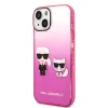 iPhone 14 Karl Lagerfeld Gradient Karl és Choupette tok rózsaszín (KLHCP14STGKCP) thumbnail