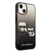 iPhone 14 Karl Lagerfeld Gradient Karl és Choupette tok fekete (KLHCP14STGKCK) - 6