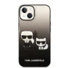 iPhone 14 Karl Lagerfeld Gradient Karl és Choupette tok fekete (KLHCP14STGKCK) - 1