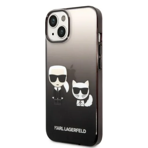 iPhone 14 Plus Karl Lagerfeld Gradient Karl és Choupette tok fekete (KLHCP14MTGKCK) - 8