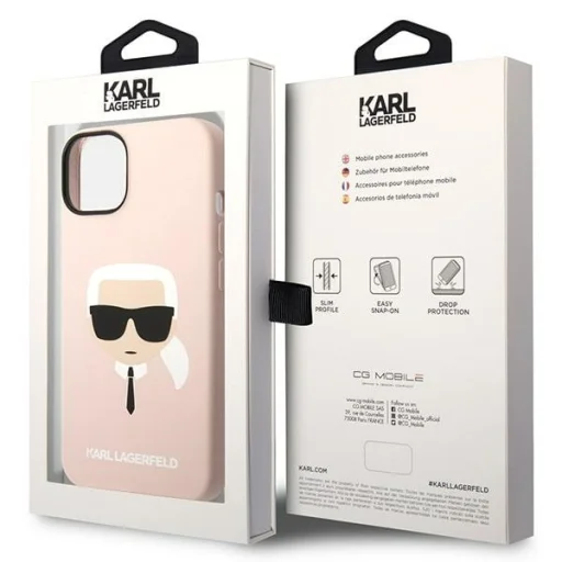 iPhone 14 Plus Karl Lagerfeld Karl`s Head szilikon tok rózsaszín (KLHCP14MSLKHLP) - 8