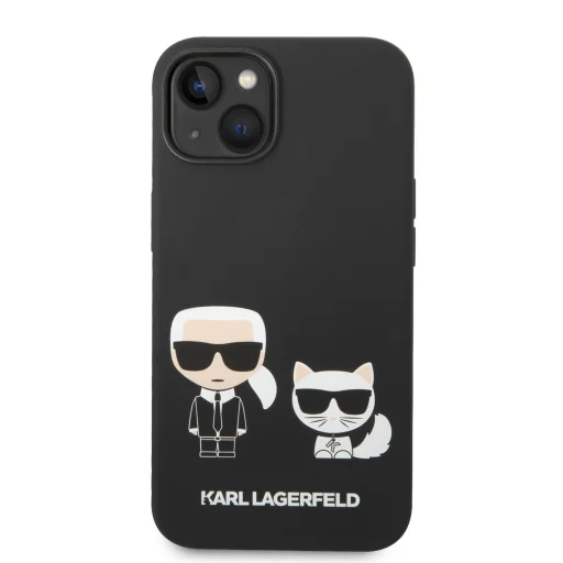 iPhone 14 Karl Lagerfeld  Karl és Choupette szilikon tok fekete (KLHCP14SSSKCK) - 2