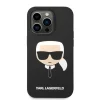 iPhone 14 Pro Karl Lagerfeld Karl Head MagSafe szilikon tok fekete (KLHMP14LSLKHBK) thumbnail