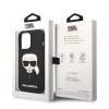 iPhone 14 Pro Karl Lagerfeld Karl Head MagSafe szilikon tok fekete (KLHMP14LSLKHBK) thumbnail