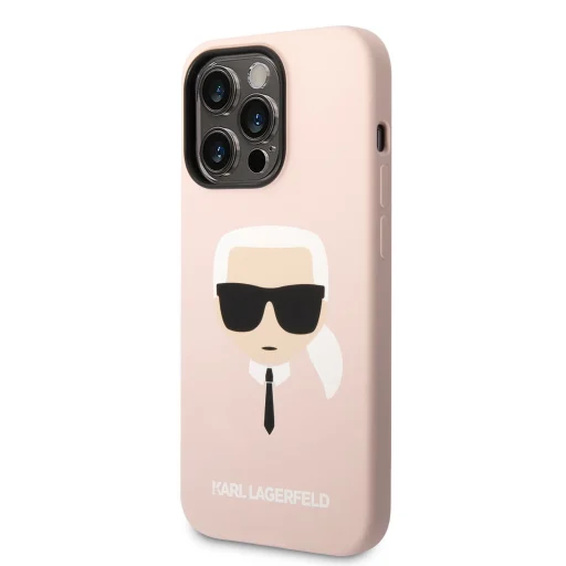 iPhone 14 Pro Karl Lagerfeld Karl Head MagSafe szilikon tok rózsaszín (KLHMP14LSLKHLP) - 1