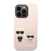 iPhone 14 Pro Karl Lagerfeld Liquid Silicone Karl és Choupette MagSafe kompatibilis tok rózsaszín (KLHMP14LSSKCI) - 4