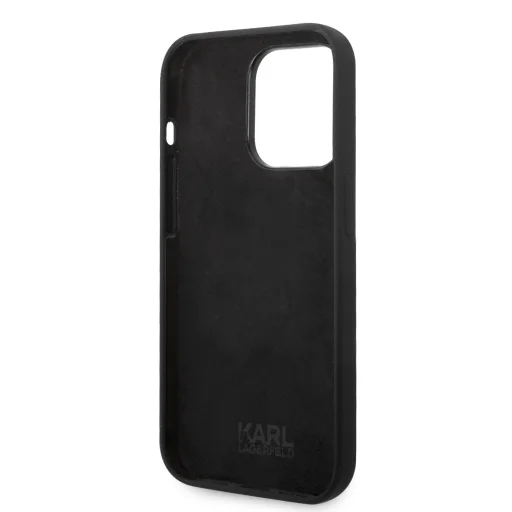 iPhone 14 Pro Max Karl Lagerfeld  Karl és Choupette szilikon tok fekete (KLHCP14XSSKCK) - 4
