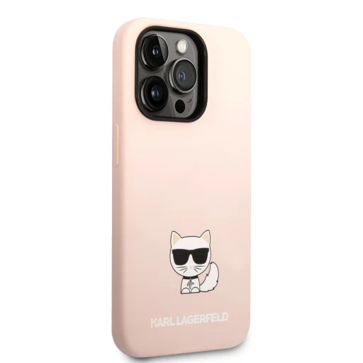 iPhone 14 Pro Karl Lagerfeld Choupette szilikon tok rózsaszín (KLHCP14LSLCTPI) - 2